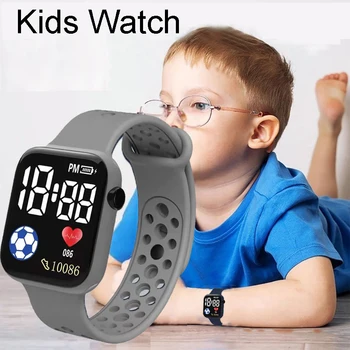 2022 Светодиодные цифровые часы для детей, спортивные водонепроницаемые часы для мальчиков и девочек, Детские часы, Электронные часы, Новые наручные часы для мужчин и женщин