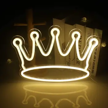 Новая Светящаяся Корона INS, Неоновый светодиодный светильник для Укладки, Персонализированный Креативный Настенный Ночник, Светильник для художественной атмосферы в помещении