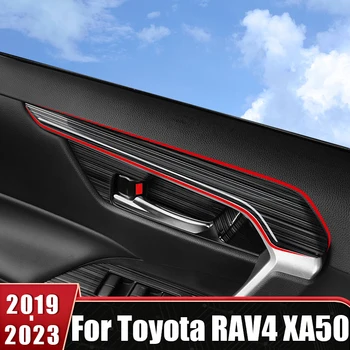 Дверные Ручки Из Нержавеющей Стали, Планки Рамы, Декоративные Накладки Для Toyota RAV4 XA50 2019-2021 2022 2023, Гибридные Автомобильные Аксессуары