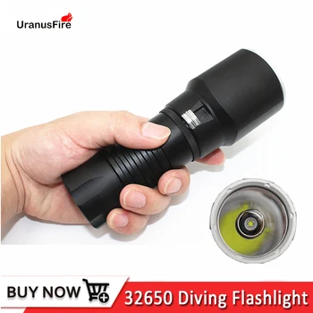 Подводный 100-метровый водонепроницаемый фонарик для дайвинга XM-L2 светодиодный белый свет от батареи 32650