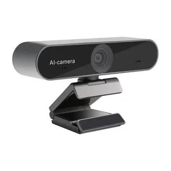 Веб-камера с искусственным интеллектом 4K Full HD, 8-мегапиксельная веб-камера, встроенный микрофон, веб-камера с защитной крышкой